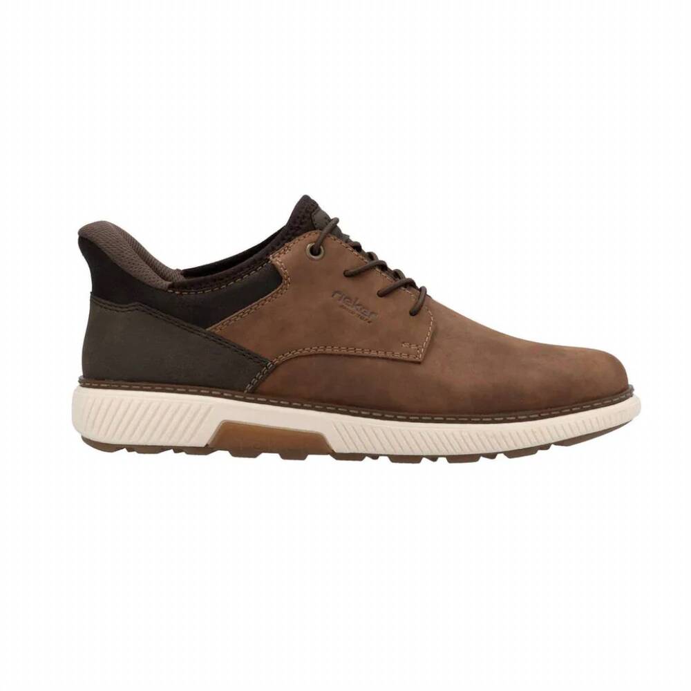 NEW RIEKER men's stan b3357 shoe in brown / braun / schoko / braun